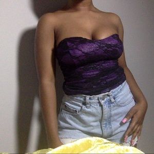 purple bustier